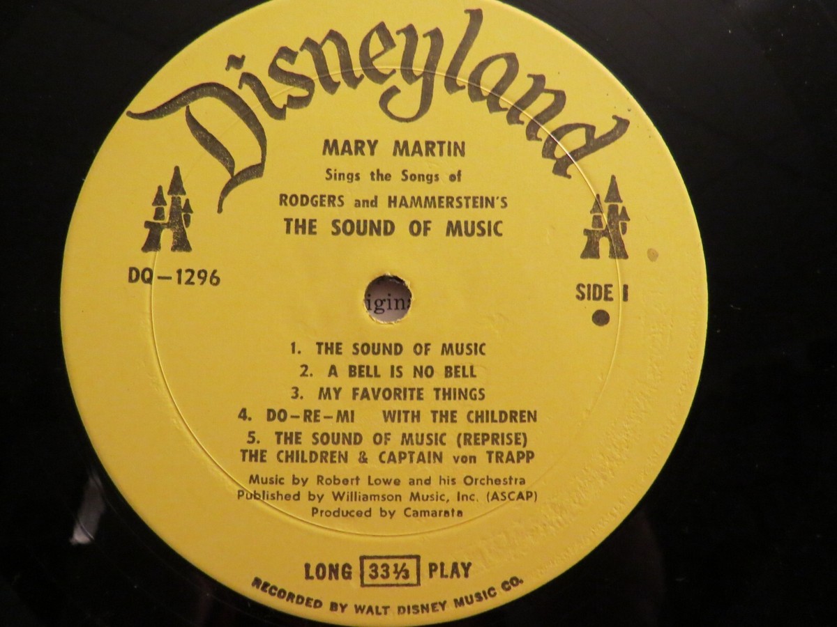 ディズニーランド　レコード DISNEYLAND DQ 1296 SOUND OF MUSIC NEAR MINT VINYL COVER