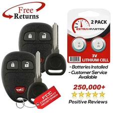 2 For 15777636 Kobgt04a Chevrolet Uplander Keyless Entry Remote Car Fob + Key