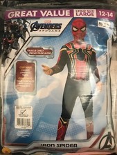 Marvel SPIDERMAN Avengers Endgame Iron Spider Man Costume child Large 12-14 NEW