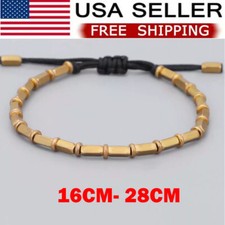 Black-Tibetan Buddhist Long Copper Beads Healing Lucky Rope Bracelet Bangle USA