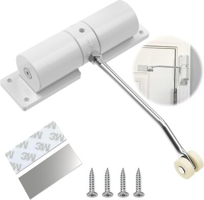 Automatic Door CloserSafety Spring Door CloserConvert Hinged Doors to Self-Clo