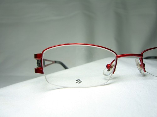 Shiseido eyeglasses Titanium half rim frames square oval women's vintage - Picture 3 of 9