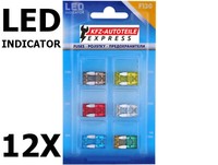 Sortiment, LED Mini KFZ Sicherungen Set, 12 StüCk, 5A 7,5A 10A 15A 20A 25A 30A
