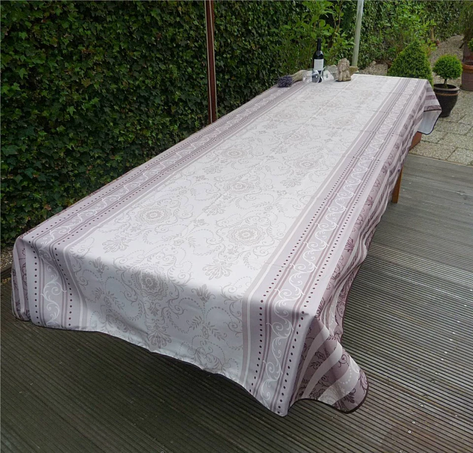 Tischdecke Provence 150x300 cm creme grau aus Frankreich pflegeleicht bügelfrei - Bild 2 von 4