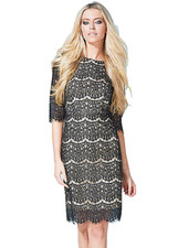 DARLING BLACK LACE DRESS SIZE 14 NEW