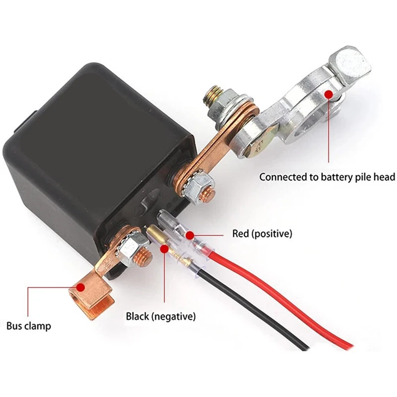 Relé interruptor batería coche 12V 200A aislador remoto inalámbrico herramienta de control de corte Foto 4 de 4