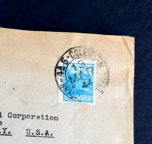 Brazil censored cover, #578 stamp, Censor stamp over Censor tape, 1944, to NY - Image 4 of 4