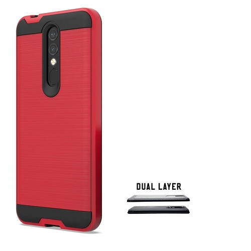 For Coolpad Legacy Brisa, Dual Layer Slim Metallic Brushed Cover Case - Photo 11 sur 12