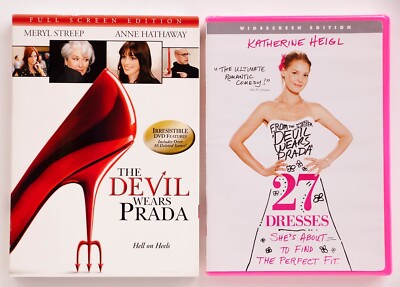 The Devil Wears Prada (DVD, 2006) & 27 Dresses (DVD, 2008) Lot