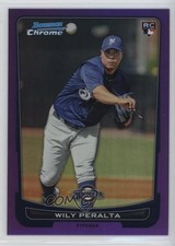 2012 Bowman Chrome Purple Refractor 105/199 Wily Peralta #199 fm0