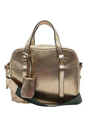 ZARA WOMAN Umhängetasche Klein Damen Tasche goldfarben Casual-Look