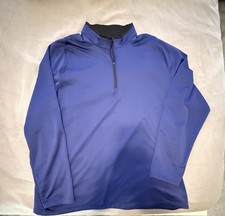 Pull Nike Golf Dri-FIT homme XXL bleu noir 1/4 zip manches longues golf