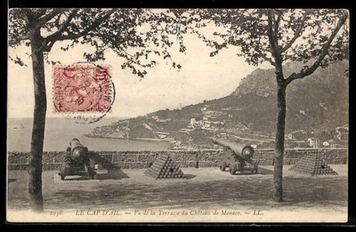 TCV-AK Le Cap d´Ail, Vu de la Terrasse du Château de Monaco, Bildseitenfrankatu 