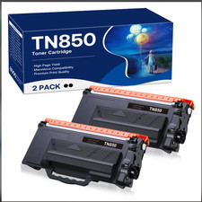 2 Pack of TN850 Compatible w/ Brother TN-880 TN-820 Toner Cartridges High Yield