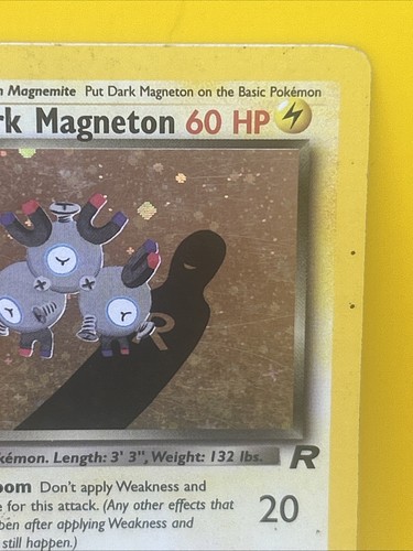 DARK MAGNETON (11/82 ) Swirl Holo Pokémon Card 1999-2000 Wizards - Imagen 4 de 18