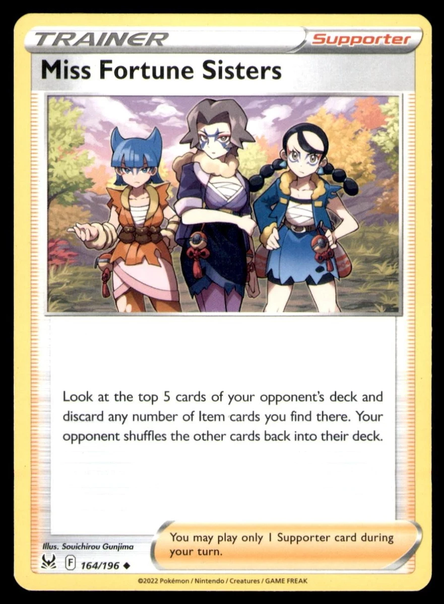 miss fortune sisters pokemon card price - variation to centering Karta Pokmon - Lost Origin