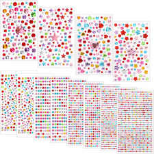 4162 PCS Gem Stickers Jewels for Crafts, 12 Sheets Self-Adhesive Colorful Jewels