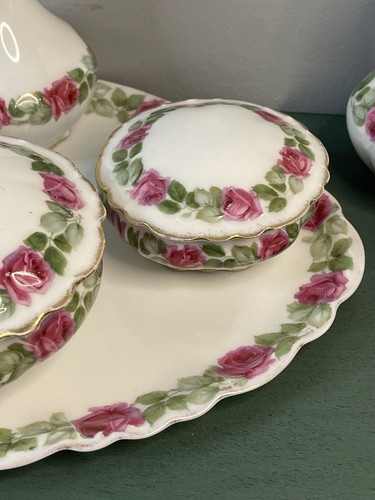 Vintage Porcelain Bavaria Set. Includes All Pieces Shown. Great Vanity Accessory - Picture 4 of 16
