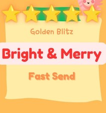 Monopoly 5 Star Sticker Go Golden Blitz - Bright & Merry