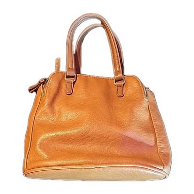 Sasha+Sofi Women's Tan Faux Leather Top Handle Bag 