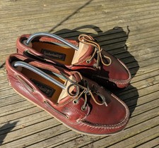 Timberland Size 7 Brown Leather Deck Shoes - Used Condition 