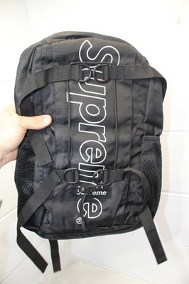 BRAND NEW Genuine Supreme Black Durable Cordura Backpack FW18 NWT