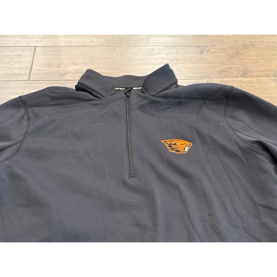 Nike Golf Para Hombres Ajuste Térmico 1/4 Cremallera Repelente al Agua OSU Castores Talla XL AR2600 Foto 4 de 4