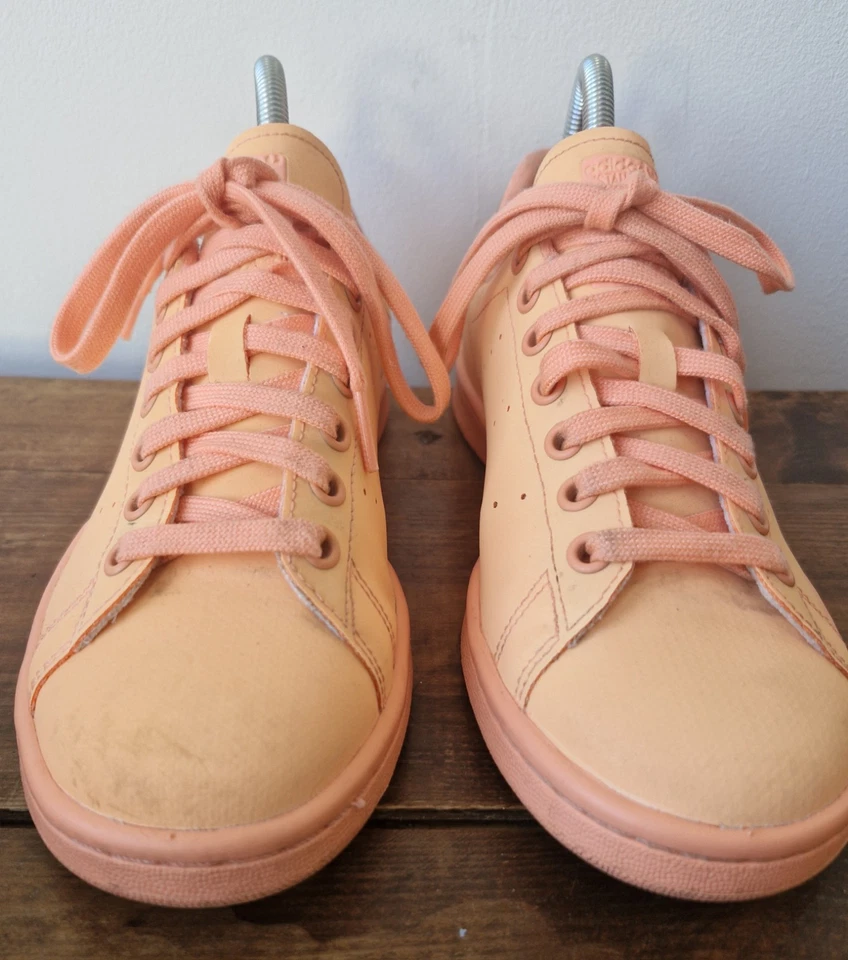 Adidas Stan smiths adicolor  sun glow leather trainers size uk 5 - Image 2 of 4