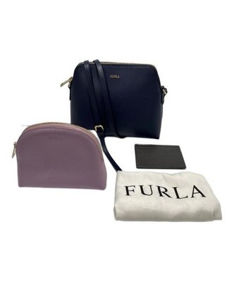 FURLA                    Shoulder bag, pouch and pass case set navy