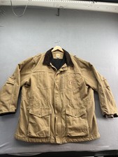 Carhartt Jacket Mens 3XL Brown Canvas Workwear Quilted Lined Full Zip Heavy Coat