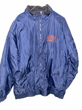Vintage Dupont Men’s Jacket Blue Full Zip Stand-Up Embroidered Logo XL
