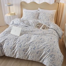 Blue Floral Comforter Set Twin XL Vintage Floral Botanical Bedding Comforter Set