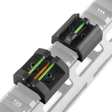 Low Baseline Fiber Optic Sight Front and Rear