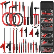 25PCS Silicone Multimeter Test Leads Kit: Replaceable Wire 25PCS: Red Black