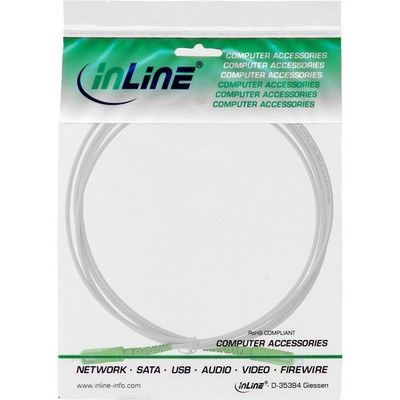 88301 InLine LWL Simplex Kabel FTTH SC/APC 8° zu 9/125µm OS2 1m ~D~