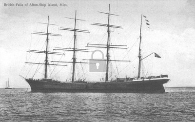 British Falls Of Afton Ship Island Mississippi MS - Reprint