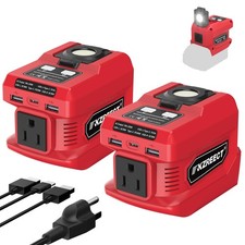 2 Pack Kzreect 220W Portable 2 Pack, Compatible with Milwaukee 18V battery