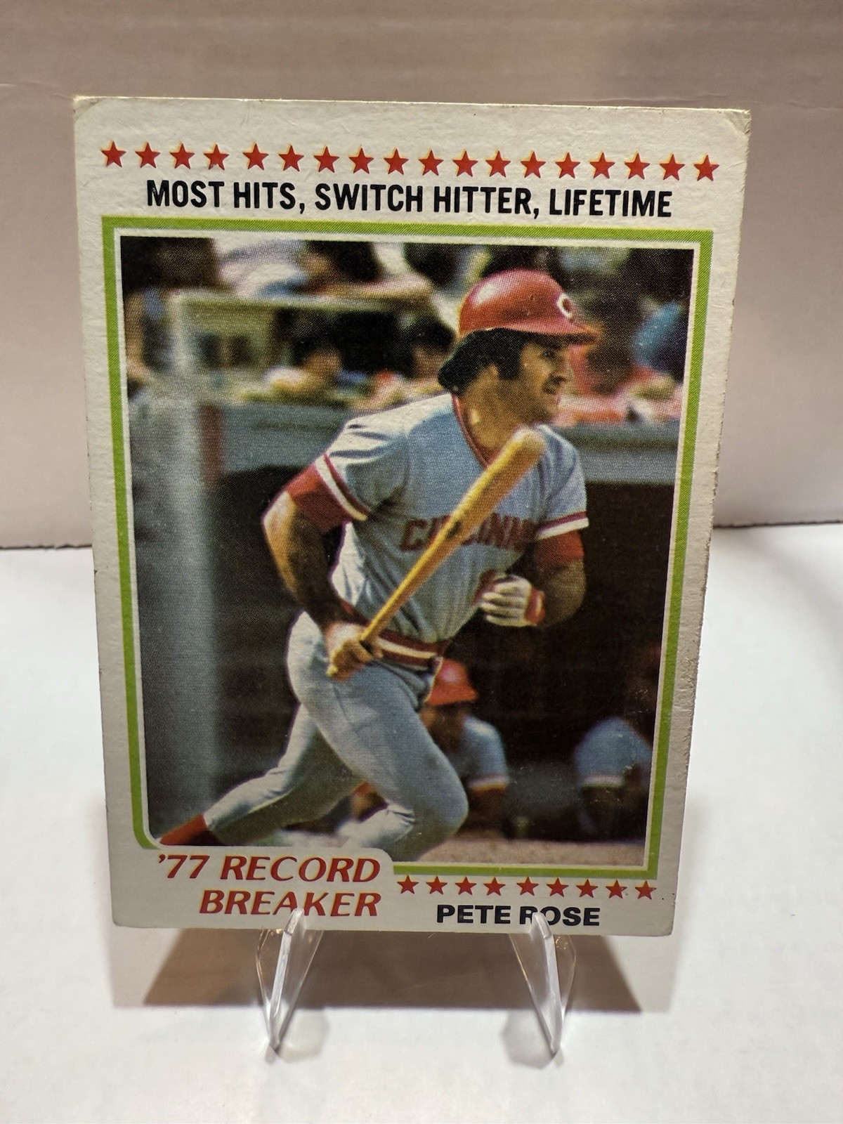 Topps 1978 Pete Rose Cincinnati Reds #5 '77 Record Breaker Baseball Card
