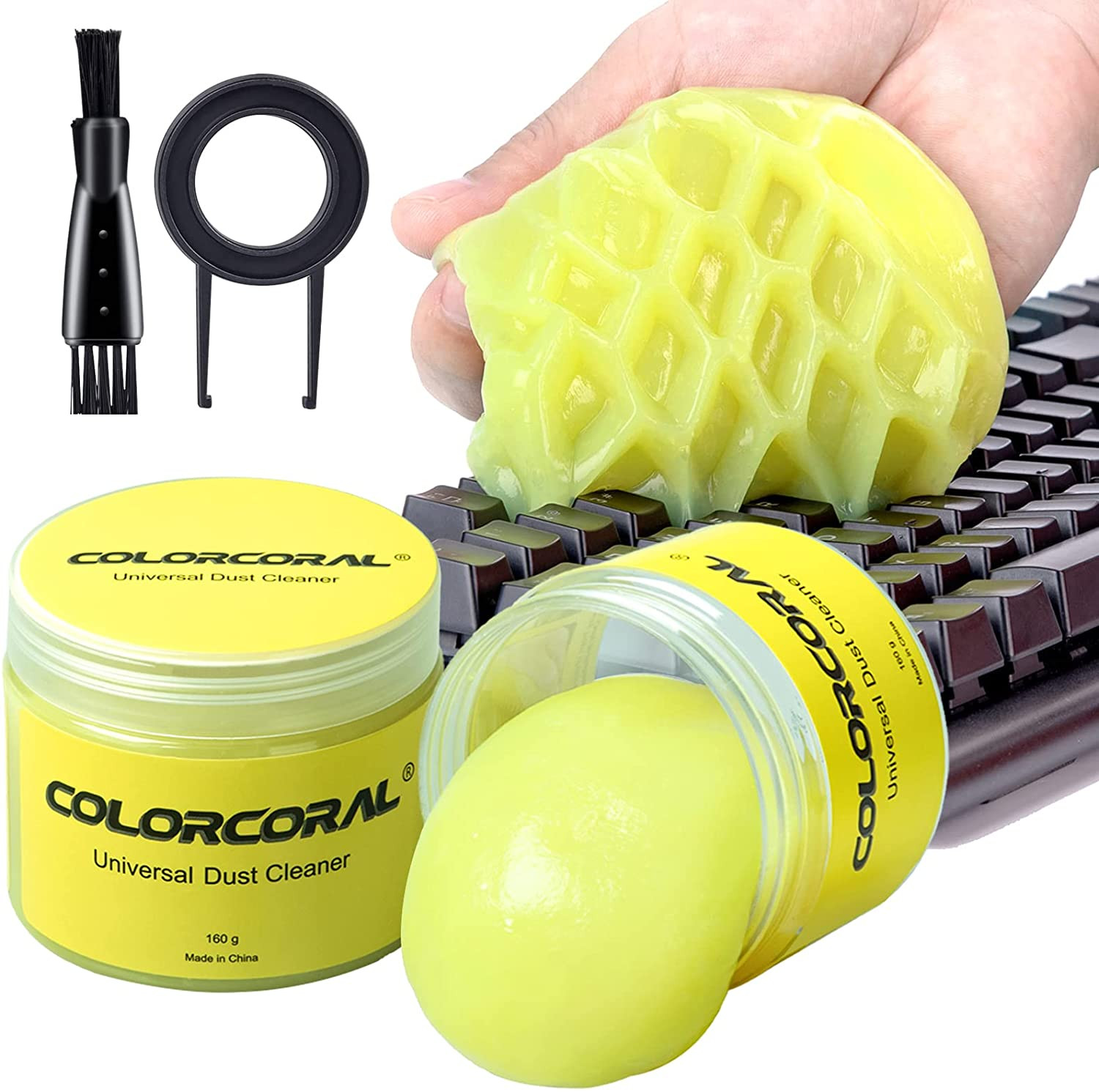 Colorcoral 2Pack Keyboard Cleaning Gel Set Universal Dust Cleaner for PC Keyboar