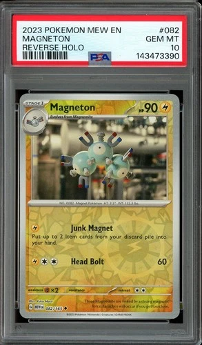 Pokemon TCG Scarlet & Violet 151 English #082 Magneton Reverse PSA 10 Yuka Morii