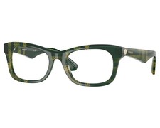 Burberry BE2422F 4125 Eyeglasses 52mm Check Green / Clear Demo Lens