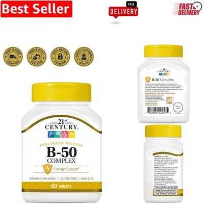 Gluten-Free B 50 Complex Tablets - 60 Count Pack for Sustained Energy Release