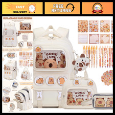 30PCS Capybara School Backpack Set for Girls - Cute Supplies Stationery