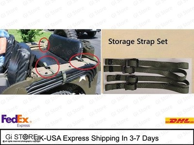 Storage straps Set of 4 Fit Willys Jeep - All models G503 jeeps