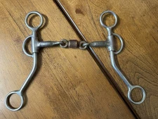 Horse Tack - 5” Reinsman 3 Piece Roller Shanked Snaffle Western Bit