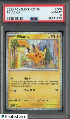 2023 Pokemon M23 EN #006 Pikachu PSA 8 NM-MT