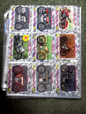 American Vintage Cycles Series 1 trading card set of 100 cards NM/MINT IN PAGES