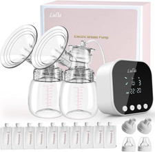 Double Electric Breast Pump, Breastfeeding Pump 4 Modes  9 Levels, Low Noise, A