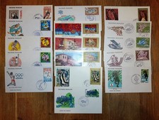 Polynesie timbre FDC 16 enveloppe 1er Jour Année 1975 Complète + Poste Aérienne 