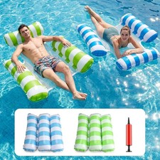 Inflatable Pool Floats Adult, 2 Pack Thick Pool Floaties Heavy Duty, Non-Stic...